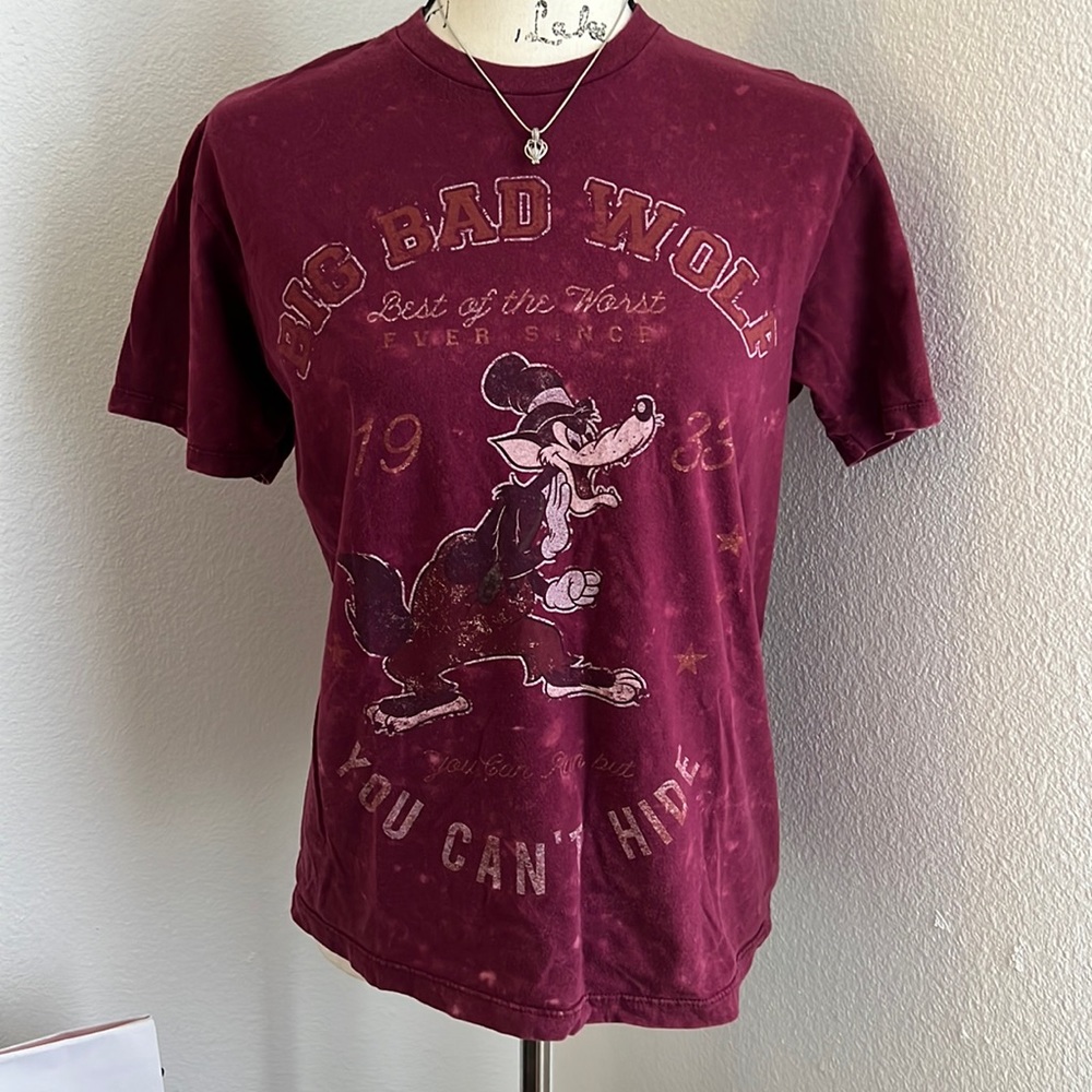 Disney Parks Big Bad Wolf vintage style tide dye t shirt 1933 - size small
